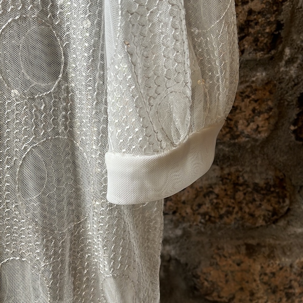 White Sequin Top